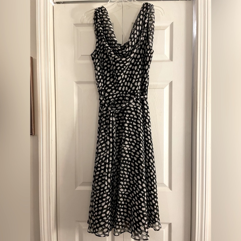 J&B flowy draped front and back hi-low knee length dress. Beautiful and NWOT